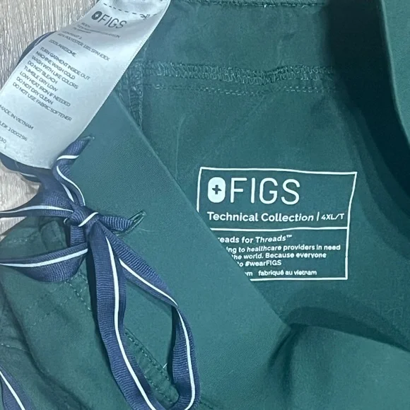 Figs British Racing Green Kade Cargo Scrub Pants 4XL Tall - Picture 4 of 5